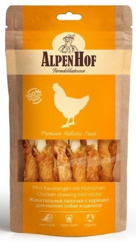 AlpenHof Жевательные палочки с курицей для мелких собак и щенков, 50 г. A515