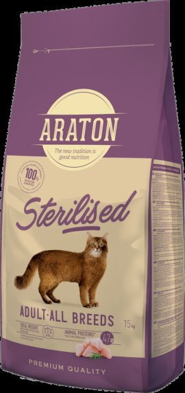 Araton cat sterilised, 15кг
