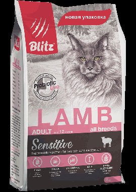 BLITZ Adult Cat Lamb, корм для кошек, 2кг