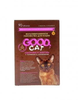 Good Cat Мультивитаминное лакомcтво «Здоровье и Энергия» д/кошек 90 табл.
