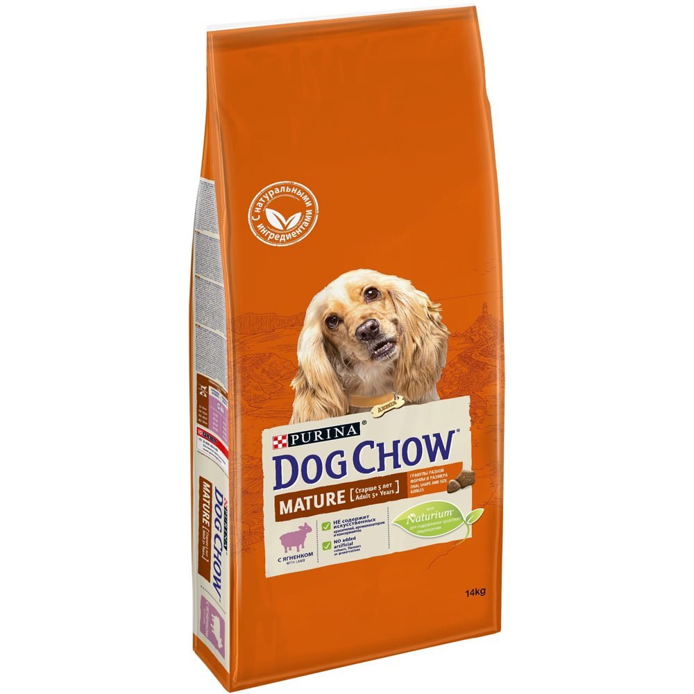 Dog Chow Mature 5+ с ягненком, 14кг