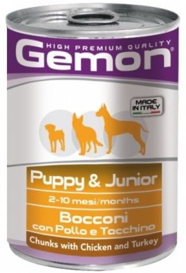 Gemon Dog Puppy&Junior конс. кусочки с курицей и индейкой, 415г/8786