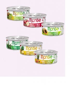 Monge Fruits Cat конс. тунец с яблоком, 80г/3284