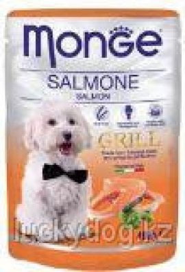 Monge Grill Dog пауч кусочки с лососем, 100г/1312
