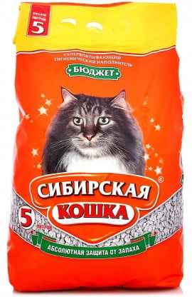 Наполнитель Сибирская кошка "Бюджет" впитывающий 5л