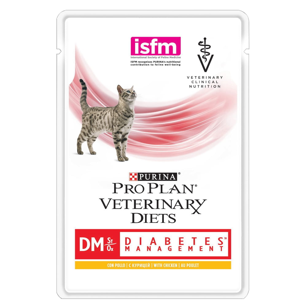 Pro plan veterinary diet DM Diabetes д/кошек пауч (диабет) с курицей 85 г.