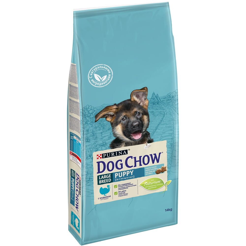 Dog Chow Puppy Large с индейкой, 14кг