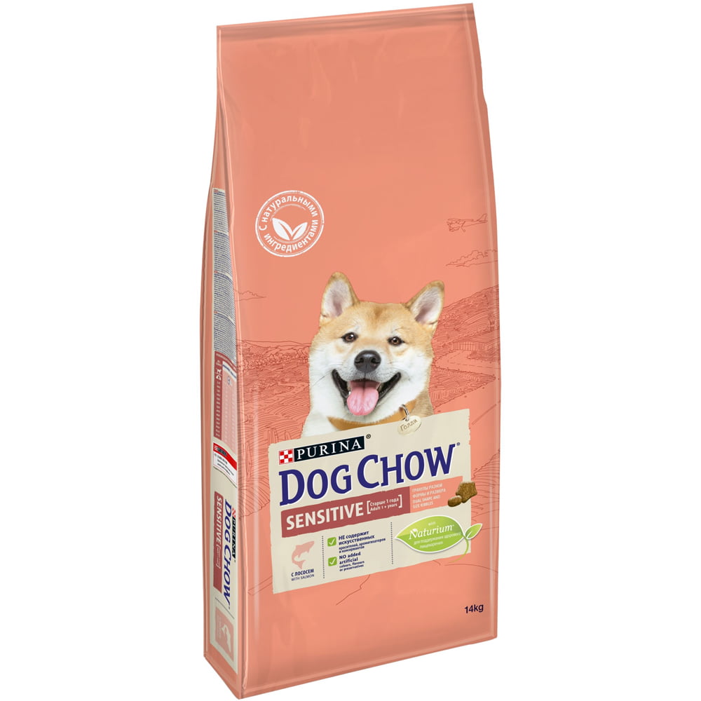 ​Dog Chow Sensitive c лососем, 14кг