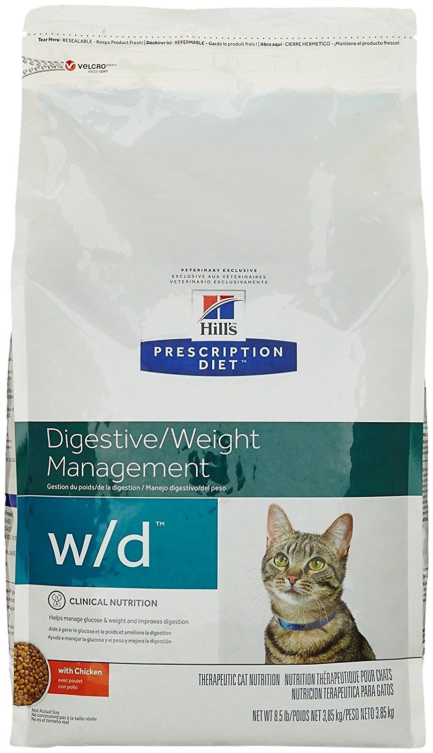 Корм Hill's диета для взрослых кошек w/d, 1,5кг (9191 PD)