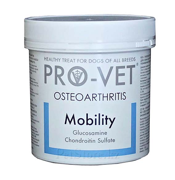 PRO-VET Mobility витамины для собак всех пород улучшение подвижности суставов 135г/90таб.